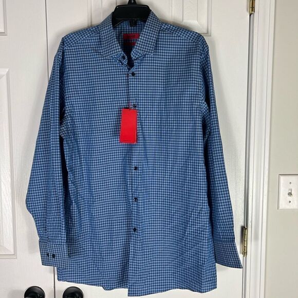 NWT Hugo Boss Mens Sharp Fit Button Down Shirt 16.5 R - Picture 1 of 3